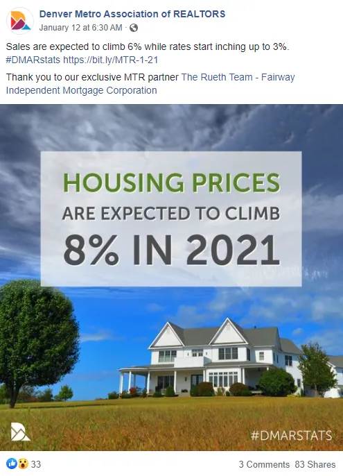 Housing Prices are expected to climb 8% in 2021