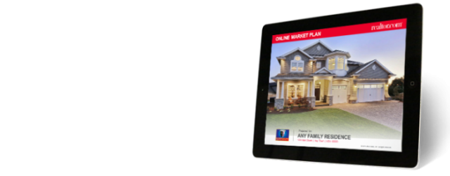 Tablet with a realtor website pulled up